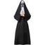 NSPSTT The Nun Costume for Women Nun Dress Halloween Cosplay for Men Nun Costume 5pcs Set