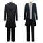 Helltaker Mens Cosplay Costume Black Cloak Shirt Pants Full Set for Halloween Party