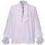 Men Pirate Shirt Women Vampire Renaissance Shirts Victorian Ruffled Medieval Costume Cotton Linen Shirt