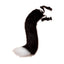 JUNBOON Faux Fur Fox Tail for Cosplay Costume Halloween Party (BW)