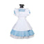 DongMingJianHui Women Little Blue Alice's Adventure Maid Costume Halloween Costume Christmas Costume Fancy Dress Costume Set Medium