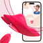 Remote Control Vibrator Couples Sex Toys, App Cellphone Wearable Couple Vibrator with Remote, Vibrating Panties with 10 Vibration Settings, Mini Bullet Vibrator for Women (Red)