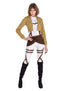 Women's Attack on Titan Costume | Adult Anime Character Outfit with Jacket, Pants, Shirt and Accessories Large