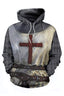 Mgyfady Knights Templar Armor Hoodie Crusader Cross Pullover Jacket Vintage Medieval Knight Sweater Sweatshirt Cosplay Costumes Lightgrey