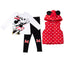 Disney Minnie Mouse Little Girls Vest Cosplay T-Shirt and Leggings 3 Piece Outfit Set 6