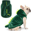 Idepet Dog Halloween Dinosaur Costume,Cute Cosplay Outfit for Small Dogs Fleece Winter Puppy Hoodie Warm Sweater Vest Coat Apparel for Pet Cat Chihuahua Bulldog Pug Yorkie(Small)