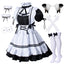 Wannsee Anime French Maid Apron Lolita Fancy Dress Cosplay Costume Furry Cat Ear Gloves Socks set(3XL)