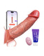 Penis Sleeve Cock Sleeve Vibrator - FYSHAVO 5IN1 Realistic Adult Male Sex Toys for Men Penis Extender Vibrating Cock Ring, Smart App & Remote Control, Elastic Penis Ring to Enlarge for Men Couples