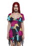 Dolls Kill Nightmare Sally Rag Doll Costume Dress – Halloween Colorblock Dress by Trickz N' Treatz, XX-Large