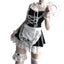 mzenuop Maid Outfit Halloween Maid Dress Cosplay Sweet Classic Apron Costume with Socks.(S-M)