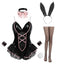 Nuoqi Black Womens Bunny Costume Bunny Girl Cosplay Suit Adult Halloween Outfit XXL