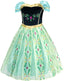 Xinfenglai Green Girls Cosplay Dress Princess Costume (7-8Years, Green)