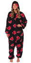 Bioworld Naruto Kigurumi Shippuden Akatsuki Red Clouds Adult Costume Pajama Union Suit for Men Women (CloudV1, 2X-Large/3X-Large)