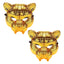 ishenkea 2 Pcs Elite Gold Plastic Teen Adult Halloween Costume Cosplay Mask