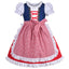 Girls Dress Maid Lace Apron German Dirndl Bavarian Oktoberfest Size 3 Red