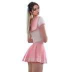 Japanese JK Uniform Cosplay School Uniform Pink Sailor Dress Costume