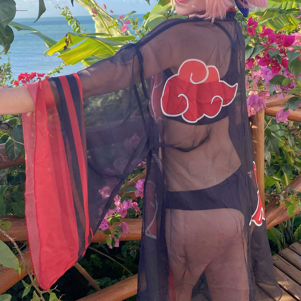 kakashi Womens Bikini Set with Cover up Swimsuit Anime Style Bathing Suit Japanese Cartoon Swimwear