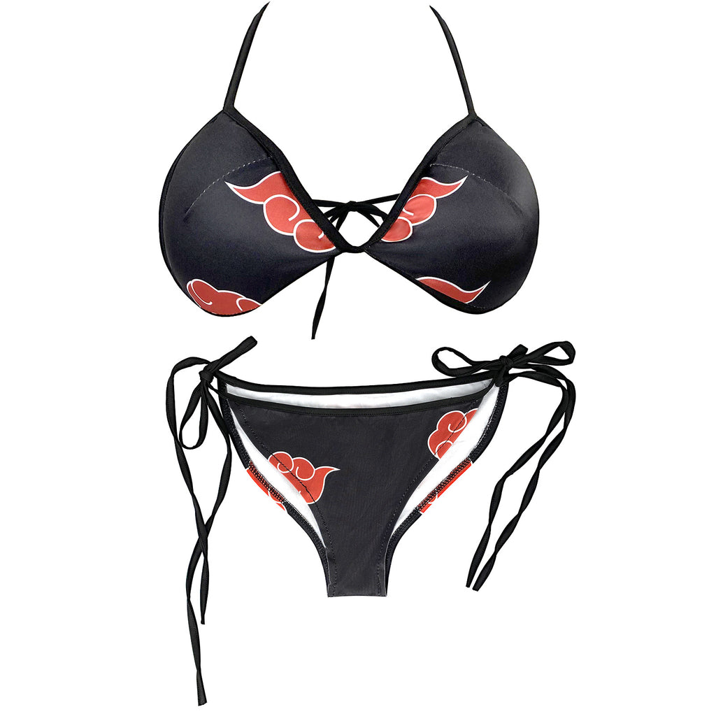 Womens Anime Bikini Swimsuit Cosplay Bathing Suit Japanese Cartoon Swimwear Rave Outfit