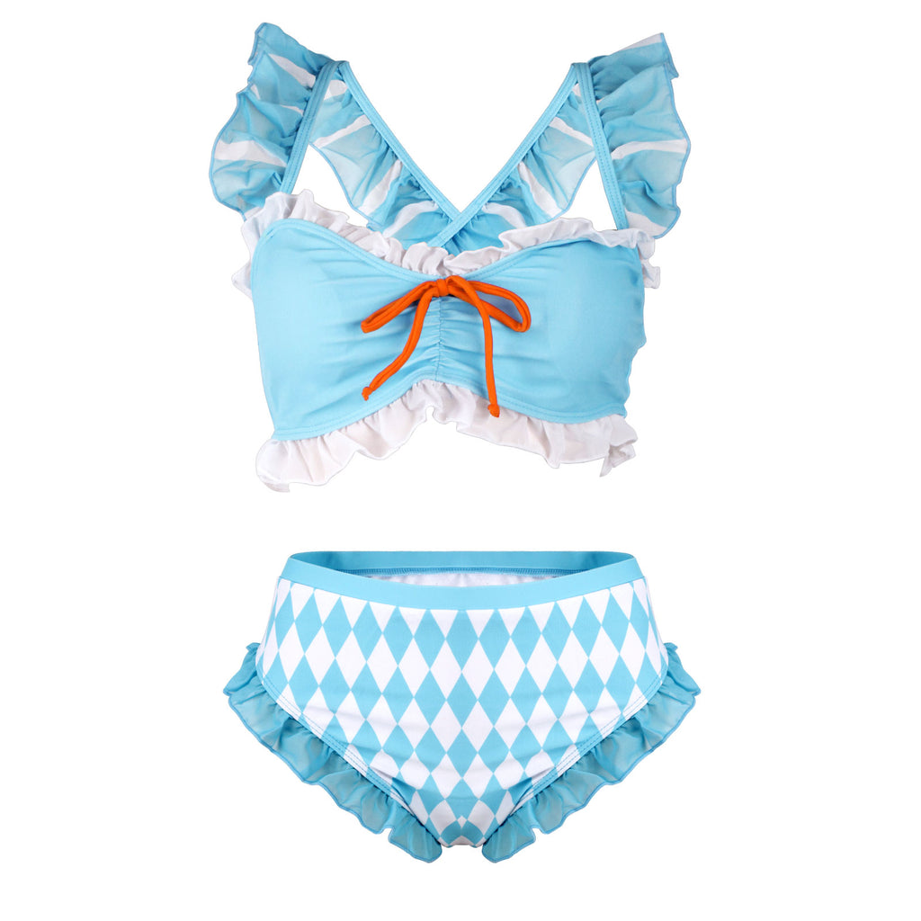 Women One Piece Swimsuit Bathing Swimwear Bodysuit Goth Cute Style