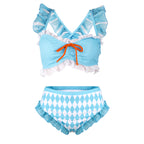 Women One Piece Swimsuit Bathing Swimwear Bodysuit Goth Cute Style