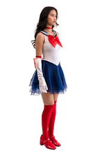 Playhaus Costumes Sailor Costume – Women Anime Moon Diva Outfit, Adult Halloween Festival Party Cosply Set (Navy Blue, S)