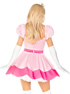 Leg Avenue 3 Piece Pink Dress Set-Cute Princess Halloween Costume with Tiara and Gloves for Adult Women, Medium