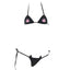 SINGUYUN Womens Sexy Micro bikini Suit Anime Bikini Cosplay Lingerie Kawaii Bra and Panty Set Cute (220Black)
