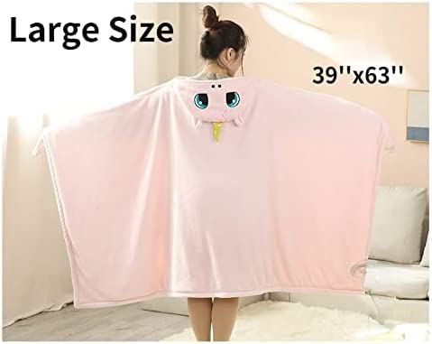 SUFUZEGA Cute Wearable Blanket Soft Cape for Adult Women Men Warm Cozy Hoodie Cute Animal Bear Cat Bunny Carpet Home (Large,Bear)