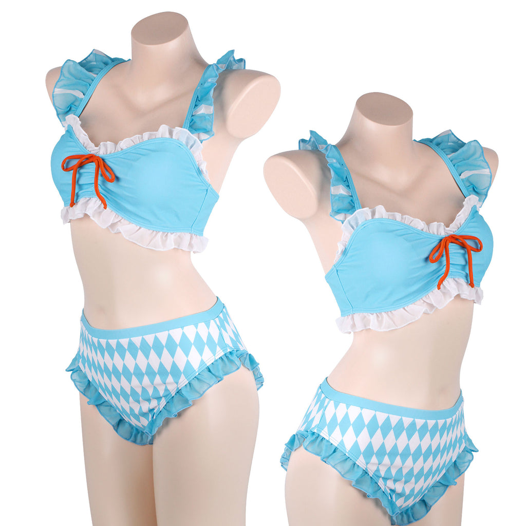 Women One Piece Swimsuit Bathing Swimwear Bodysuit Goth Cute Style