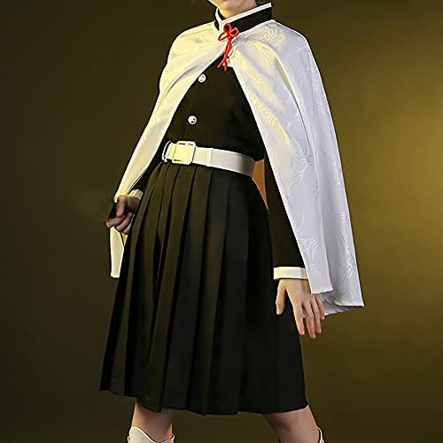 Tkieio Kochou Cosplay Costume Kochou Outfit Cosplay Kimono Outfit Uniform Costume Full Set with Wig(Tsuyuri Kanao(wig),XL)