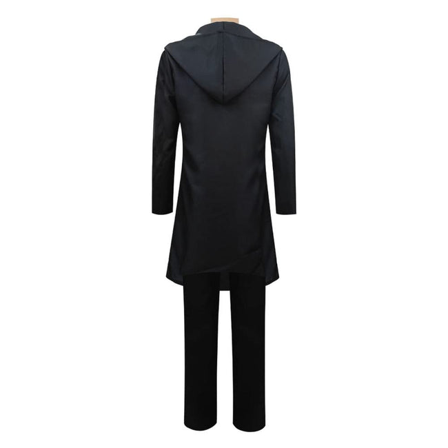 Helltaker Mens Cosplay Costume Black Cloak Shirt Pants Full Set for Halloween Party Main Image