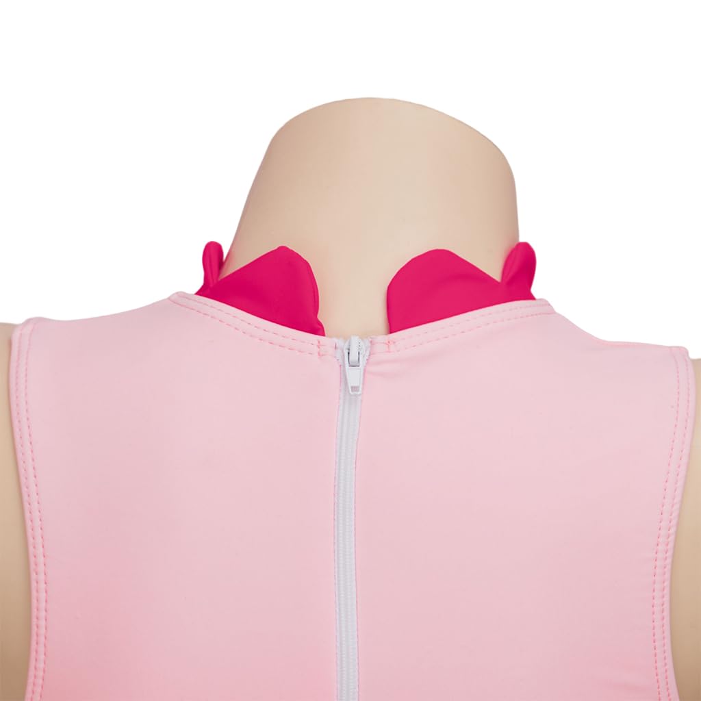 iSHOWcos Princess Cosplay Swimsuit Pink Costume Swimwear Bathing Suit Sexy Jumpsuit Halloween Bodysuit-XL
