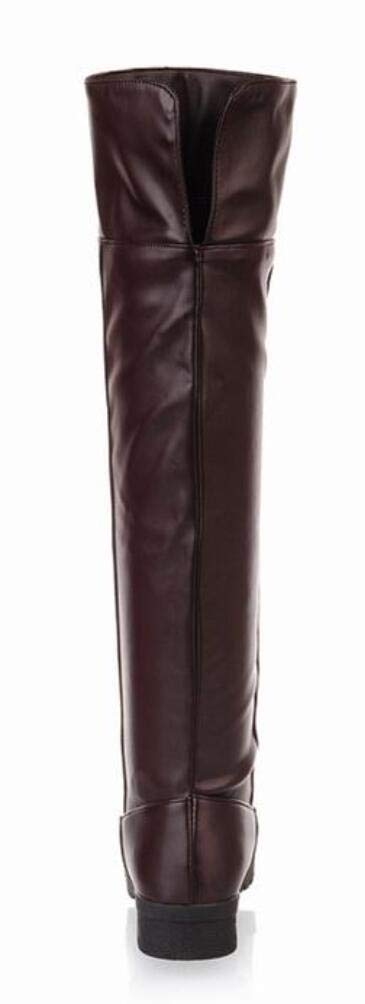 ACE SHOCK Men's Cosplay Boots Knee High Equestrian Boots Costume Shoes (11, Brown)