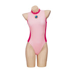 iSHOWcos Princess Cosplay Swimsuit Pink Costume Swimwear Bathing Suit Sexy Jumpsuit Halloween Bodysuit-XL