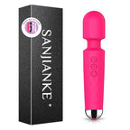 Vibrator Wand,Adult Sex Toy Wand, G Spot Dildo, Clit Vibrator, Sex Vibrators,Clitoris Stimulation,with 8 Speeds & 20 Patterns,Fully Waterproof,Vibrating Wand for her Pleasure (Rose Red)
