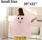 SUFUZEGA Cute Wearable Blanket Soft Cape for Adult Women Men Warm Cozy Hoodie Cute Animal Bear Cat Bunny Carpet Home (Large,Bear)