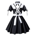 Wannsee Anime French Maid Apron Lolita Fancy Dress Cosplay Costume Furry Cat Ear Gloves Socks set(XL)
