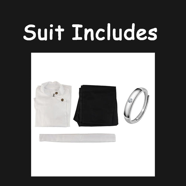 ETEBAS Okkotsu Yuta Costume Cosplay Yuta Uniform Suit Ring Outfit Full Set(XS,Ring) Main Image