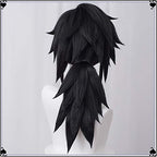LABEAUTÉ Anime Black Cosplay Wigs for Giyuu Short Wig Halloween Wig Character Wig Cosplay Clothes for Demon Slayer: Kimetsu no Yaiba