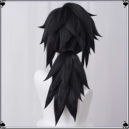 LABEAUTÉ Anime Black Cosplay Wigs for Giyuu Short Wig Halloween Wig Character Wig Cosplay Clothes for Demon Slayer: Kimetsu no Yaiba