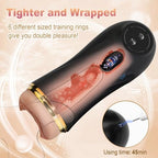 Vibrating Male Masturbator Sex Toys for Men, Male Sex Toys Realistic Textured Pocket Pussy Mens Stroker with 10 Vibration Mode, Hands-Free Blowjob Machine Masturbators for Penis Training &Men Pleasure