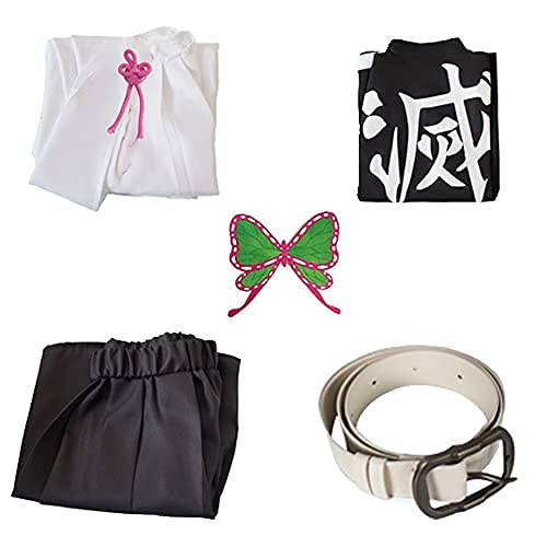 Tkieio Kochou Cosplay Costume Kochou Outfit Cosplay Kimono Outfit Uniform Costume Full Set with Wig(Tsuyuri Kanao(wig),XL)