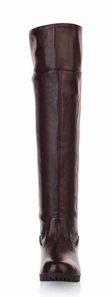 ACE SHOCK Men's Cosplay Boots Knee High Equestrian Boots Costume Shoes (11, Brown)