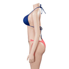 iSHOWcos Nico Robin Cosplay Bikini Women Sexy Triangle Bikini Halter Two Piece Set Swimsuit String Tie Side Bathing Suit (Large)