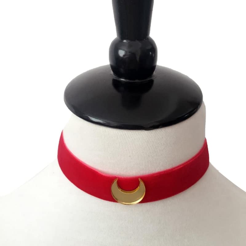 Ziper Red Moon Usagi Choker Halloween Cosplay Chocker Necklace Jewelry