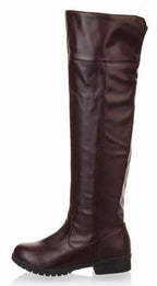 ACE SHOCK Men's Cosplay Boots Knee High Equestrian Boots Costume Shoes (11, Brown)
