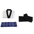 Han shan Itadori Uniform Ryomen Sukuna Cosplay Costume Full Set Suits School Uniform Sportswear with Keychain (RyomenB(with wig), XL)