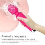 Vibrator Wand,Adult Sex Toy Wand, G Spot Dildo, Clit Vibrator, Sex Vibrators,Clitoris Stimulation,with 8 Speeds & 20 Patterns,Fully Waterproof,Vibrating Wand for her Pleasure (Rose Red)