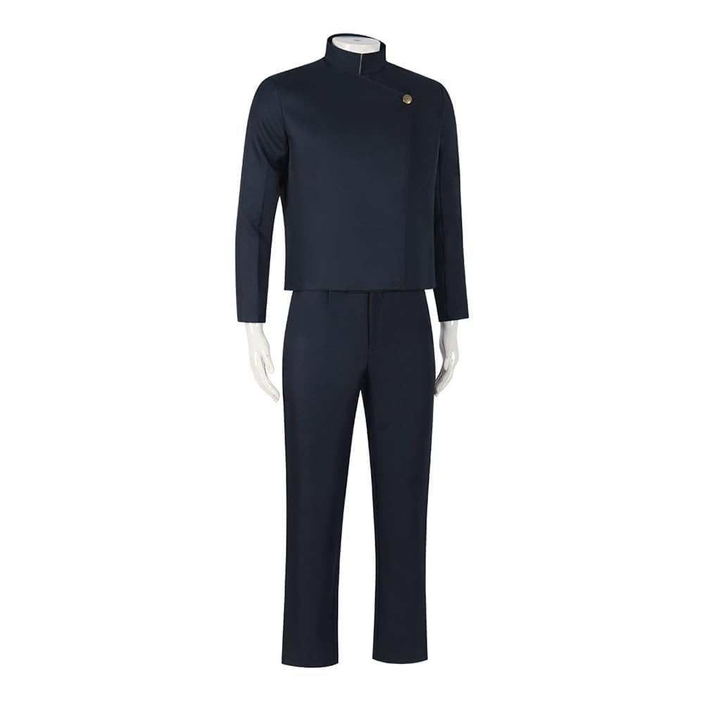 IMDAET Anime Cosplay Costume for Jujutsu Satoru Costume Costume Uniform for Men Halloween Party (With Wig, S)