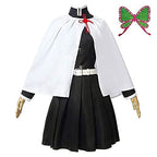 Tkieio Kochou Cosplay Costume Kochou Outfit Cosplay Kimono Outfit Uniform Costume Full Set with Wig(Tsuyuri Kanao(wig),XL)